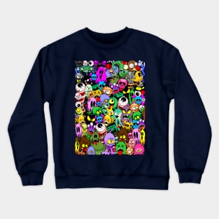 Monsters Doodles Characters Saga Crewneck Sweatshirt